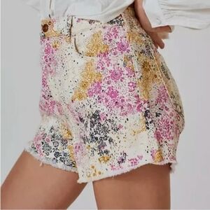 Anthropologie Pilcro Denim High Rise Scrunchie Shorts